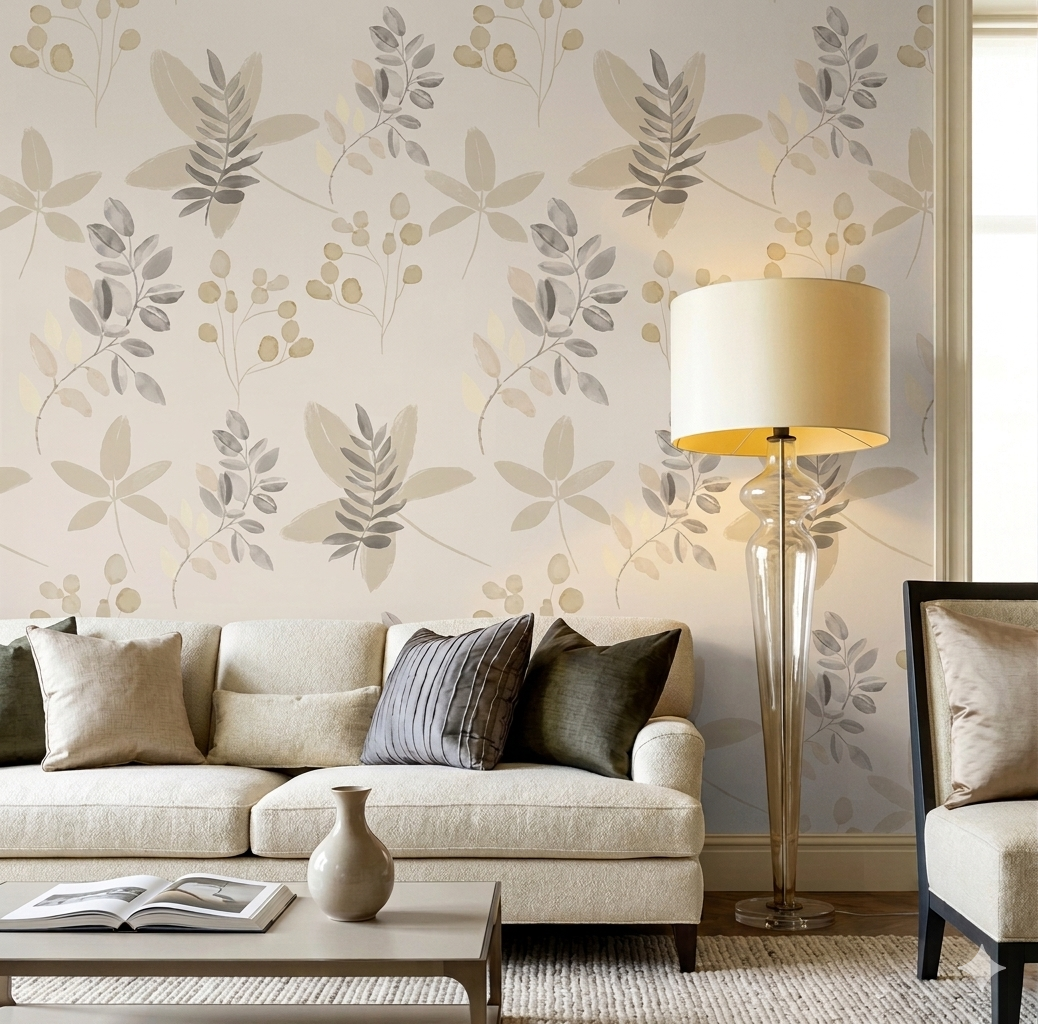 Papel Tapiz Floral Autoadhesivo