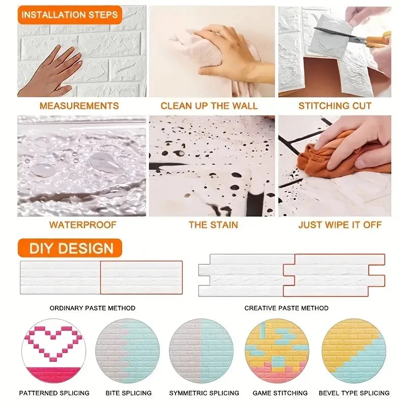 Papel Pintado 3D Autoadhesivo